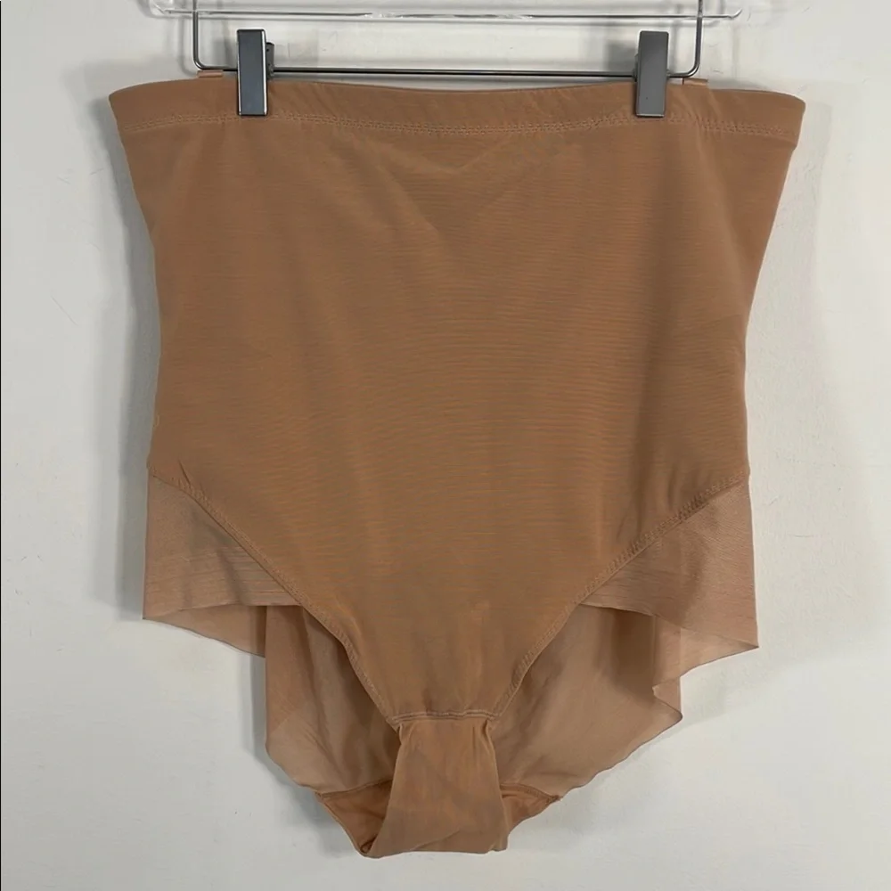 Honeylove SuperPower Brief High‎ Waisted Shapewear Sand Beige Nude 1X HLSPB03